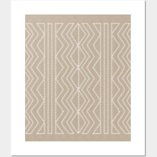 Geometric Arrows Linen Look Pattern Posters and Art